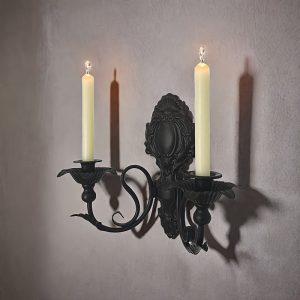 Bougeoir mural noir élégant pour une décoration moderne