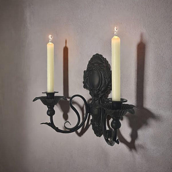 Bougeoir mural noir élégant pour une décoration moderne