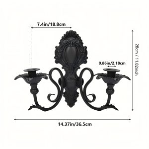 Décoration murale avec bougeoir noir intemporel