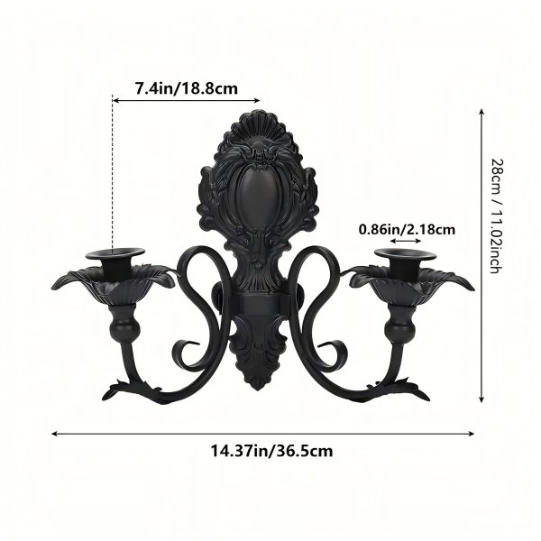 Décoration murale avec bougeoir noir intemporel