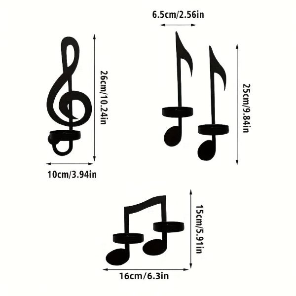 Élégant bougeoir mural inspiré par la musique