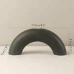 Bougeoir Noir en forme d'arche, accessoire chic pour la maison