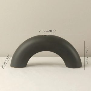 Bougeoir Noir en forme d'arche, accessoire chic pour la maison