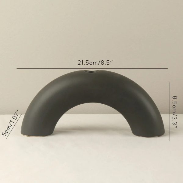 Bougeoir Noir en forme d'arche, accessoire chic pour la maison