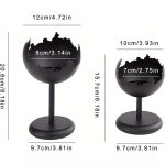 Bougeoirs en métal noir, parfaits pour la décoration intérieure