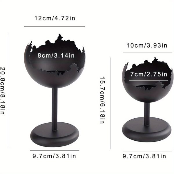 Bougeoirs en métal noir, parfaits pour la décoration intérieure