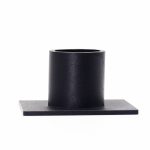 Bougeoir noir carré, design minimaliste et raffiné