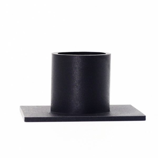 Bougeoir noir carré, design minimaliste et raffiné