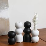 Bougeoir Noir en céramique