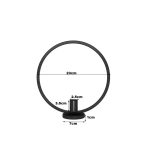 Bougeoir Noir cercle contemporain pour bougies