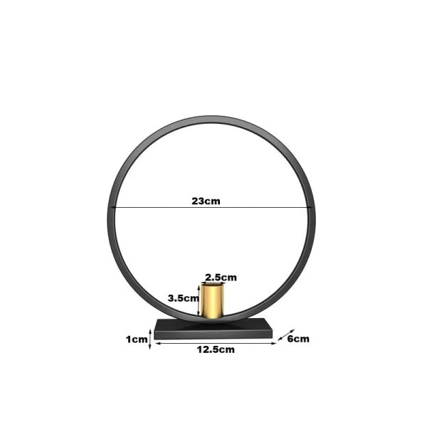 Bougeoir Noir Cercle pour éclairage subtil