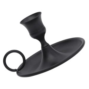 Bougeoir Noir en métal pour décoration intérieure chic