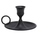 Bougeoir Noir design intemporel, parfait pour les tables