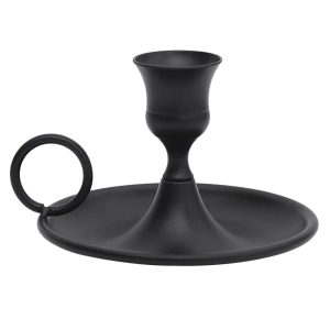 Bougeoir Noir design intemporel, parfait pour les tables