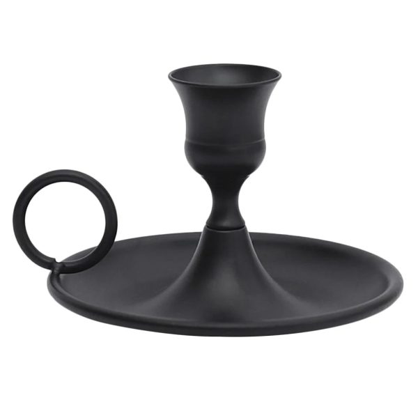 Bougeoir Noir design intemporel, parfait pour les tables