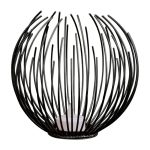 Accessoire déco noir, bougeoir en fil pour style moderne