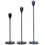 Accessoires de décoration : bougeoir noir trio