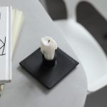 Bougeoir Noir Grand Carré