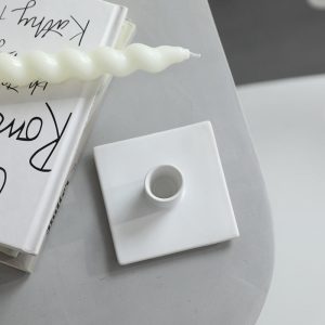 Bougeoir carré noir pour décoration moderne