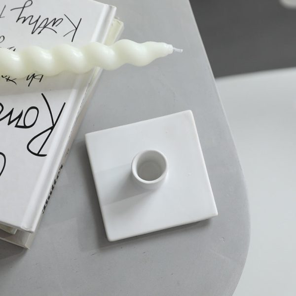 Bougeoir carré noir pour décoration moderne