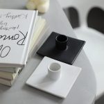 Accessoire noir pour bougie, style contemporain