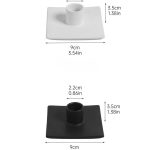 Bougeoir carré noir, idéal pour ambiance chic