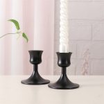 Bougeoir Noir design moderne pour décoration intérieure