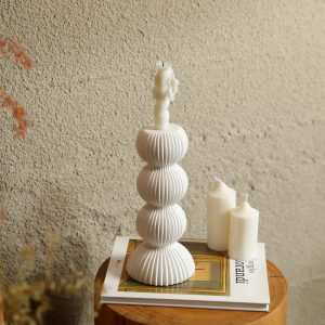 Bougeoir noir chic, parfait pour la table ou le salon