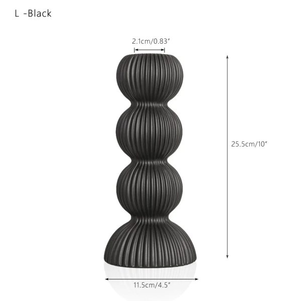 Bougeoir noir contemporain pour embellir vos soirées