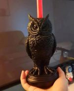 Décoration en noir : bougeoir oiseau stylisé