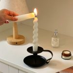 Bougeoir Noir Rétro élégant pour une ambiance chaleureuse