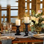 Bougeoir noir au design vintage et authentique