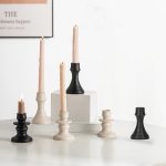 Bougeoir Noir au design scandinave minimaliste