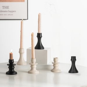 Bougeoir Noir au design scandinave minimaliste