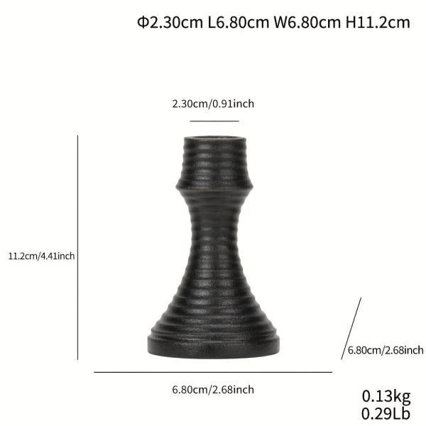 Élément décoratif : Bougeoir Scandinave en noir