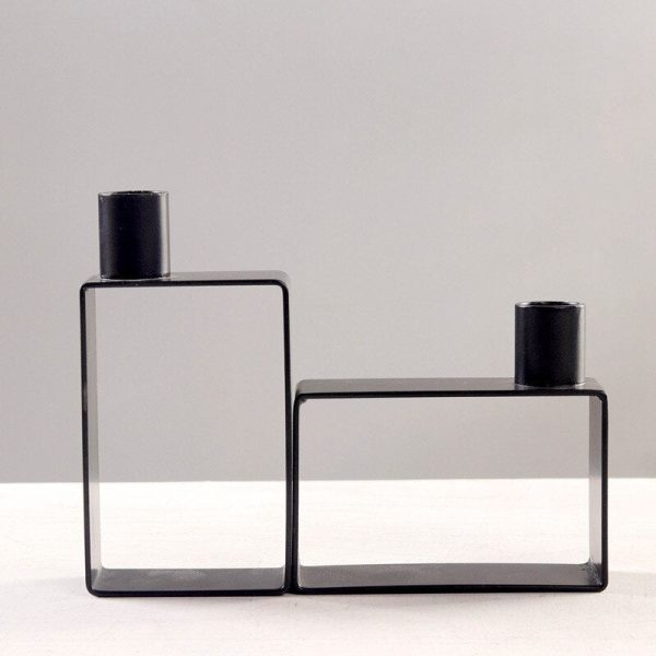 Bougeoir Noir - Style Industriel