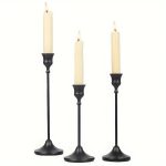 Bougeoirs noirs tulipe, ambiance chaleureuse