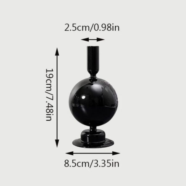 Bougeoir Noir, parfait pour les bougies