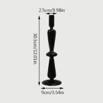 Bougeoir Noir, accessoire de table décoratif