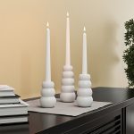 Bougeoirs noirs vintage pour décoration intérieure