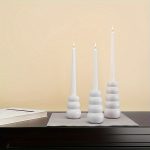 Ensemble de bougeoirs noirs - 3 pièces au design vintage