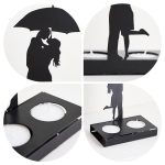 Silhouette d'amoureux sur bougeoir en fonte