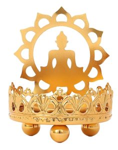 Bougeoir artistique inspiré de la silhouette de Bouddha