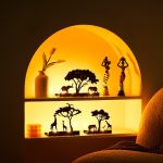 Bougeoir Silhouette - Savane en métal forgé