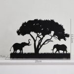 Bougeoir décoratif en fonte, style savane