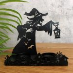 Bougeoir Silhouette en fer forgé - Sorcière