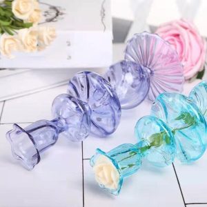 Verre transparent, bougeoir élégant et moderne