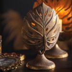 Accessoire déco doré, style tropical pour salons modernes