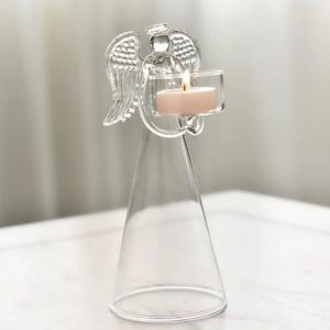 Bougeoir en verre design Ange pour une ambiance chaleureuse