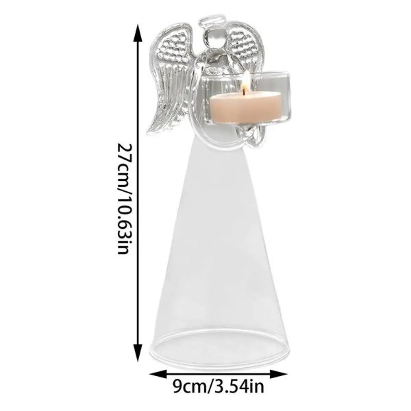 Bougeoir en verre, collection ange pour une touche artistique